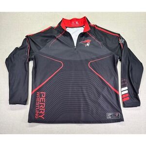 RUDIS Men's XL 1/4 Zip Performance‎ Shirt Wrestling PERRY Long Sleeve